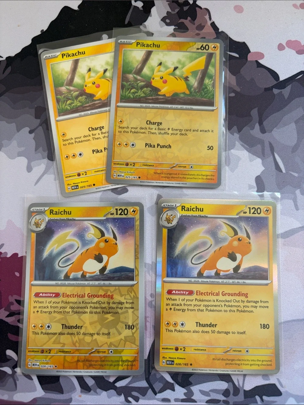 Pikachu & Raichu Evolution Line Pokémon Card Lot | Pokemon 151 4 Cards ✨5/$25✨
